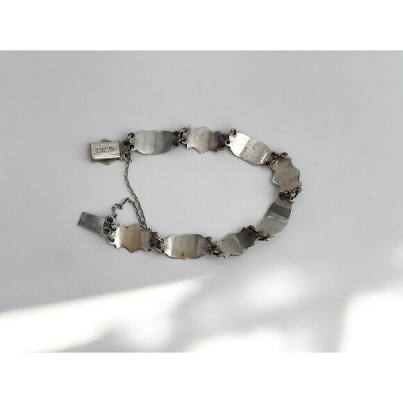 Siam Sterling Rainbow Multi God & Goddess Sterling Silver 925 Vintage Bracelet - Picture 2 of 9